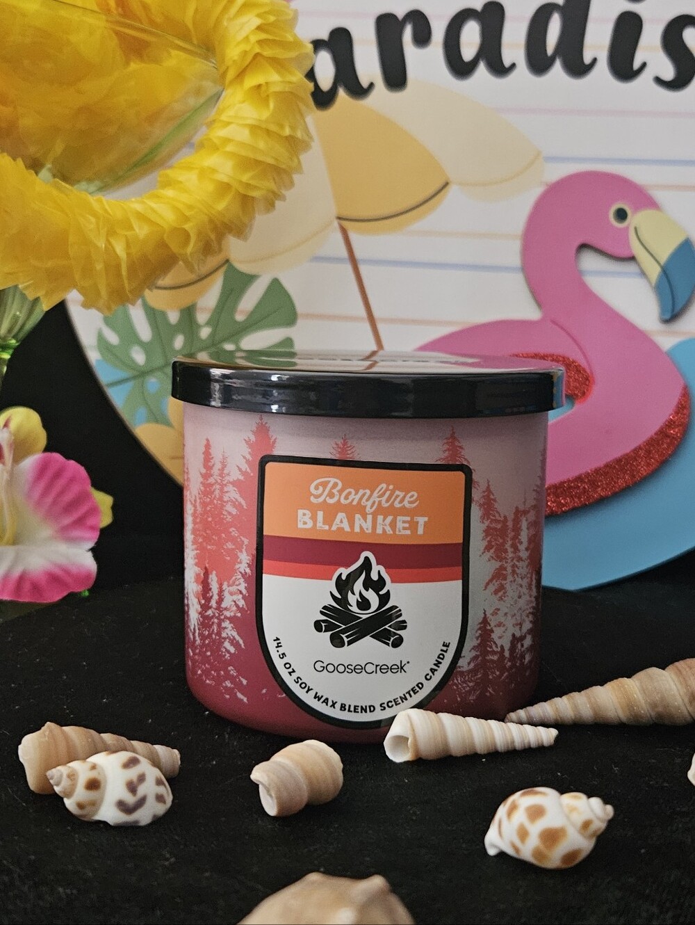 NWT Goose Creek Bonfire Blanket 3-wick Candle - Pink/Coral